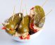 Traineras (Pepinillo relleno de bonito escabeche y pimiento)